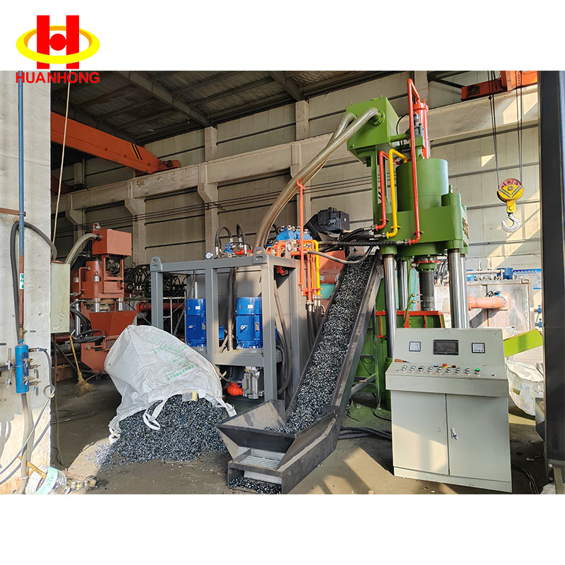 630 Ton Vertical Hydraulic Scrap Metal Chips Recycling Briquette Making Machine