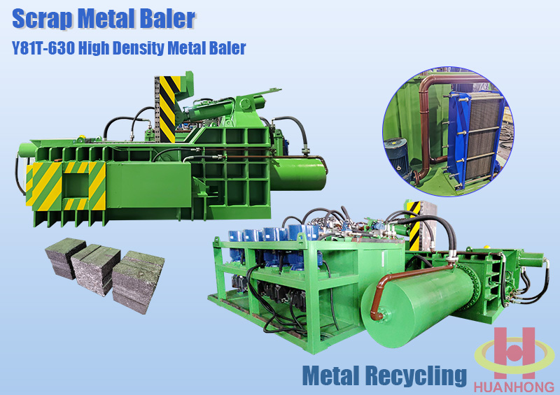 High density metal baler